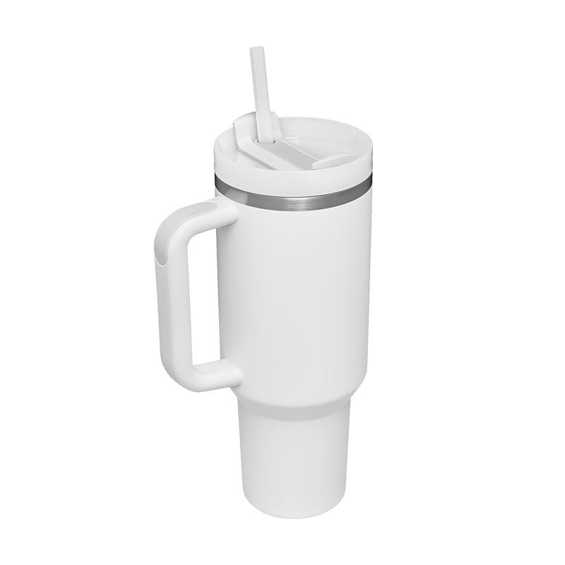 Vacuum Coffee Tumbler With Lid & Straw