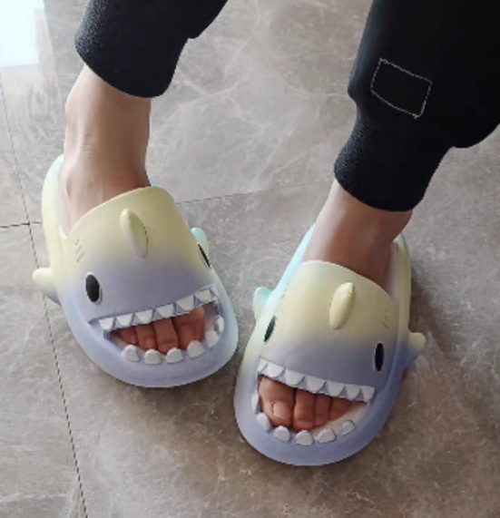 Women's Rainbow Shark Summer Slippers