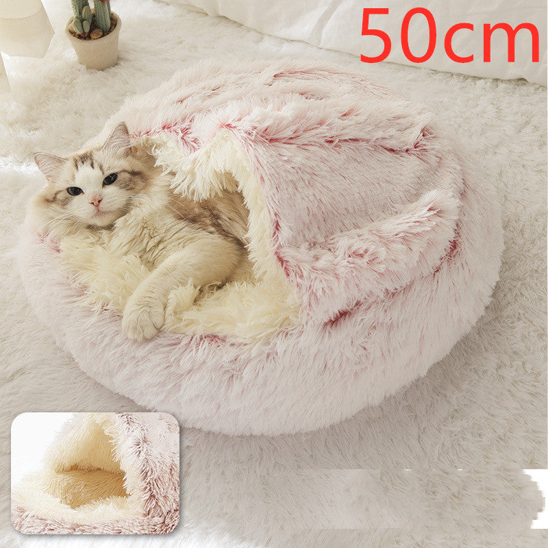 2 In 1 Plush Warm Winter Pet Bed