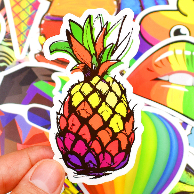 50 Rainbow Laptop  Stickers