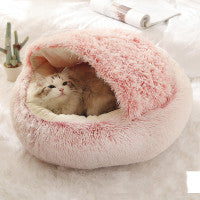 2 In 1 Plush Warm Winter Pet Bed