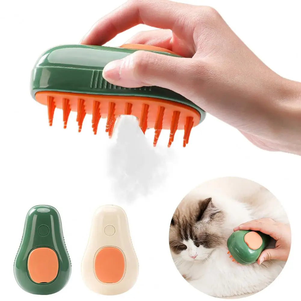 Steamy Pet Massage Grooming Brush