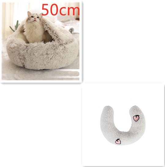 2 In 1 Plush Warm Winter Pet Bed