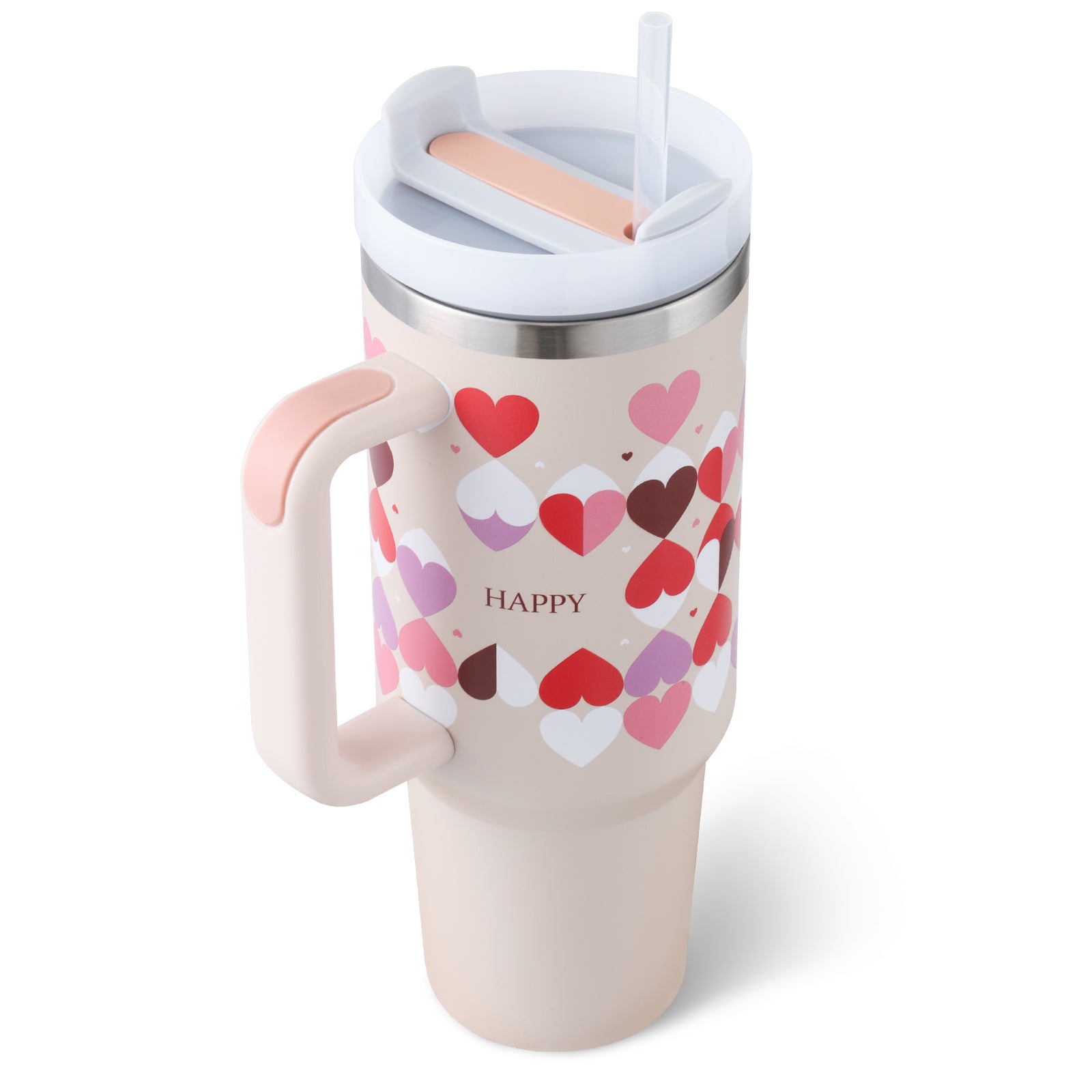 Vacuum Coffee Tumbler With Lid & Straw