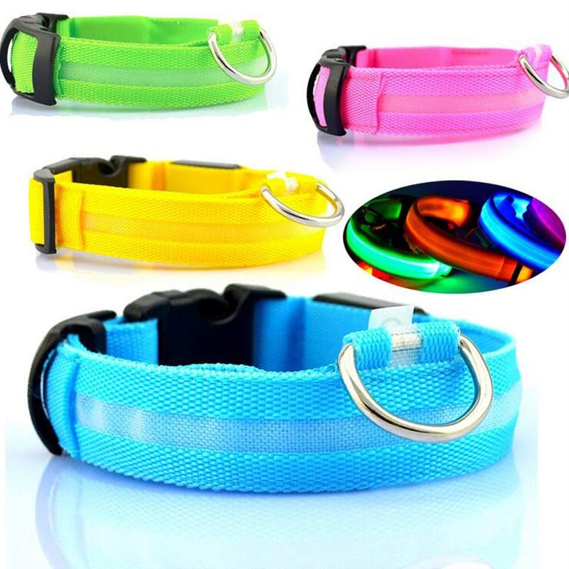 Glowing LED Night Safety Dog Collar