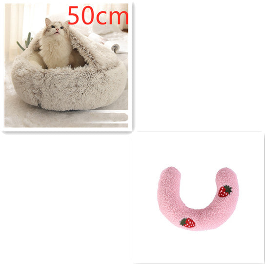 2 In 1 Plush Warm Winter Pet Bed