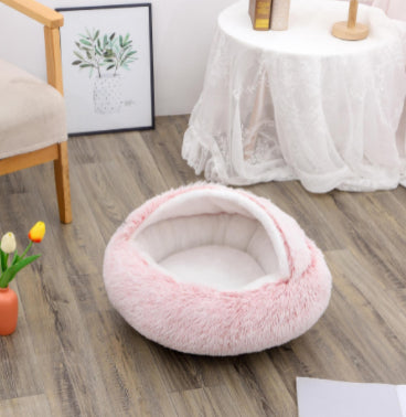 2 In 1 Plush Warm Winter Pet Bed