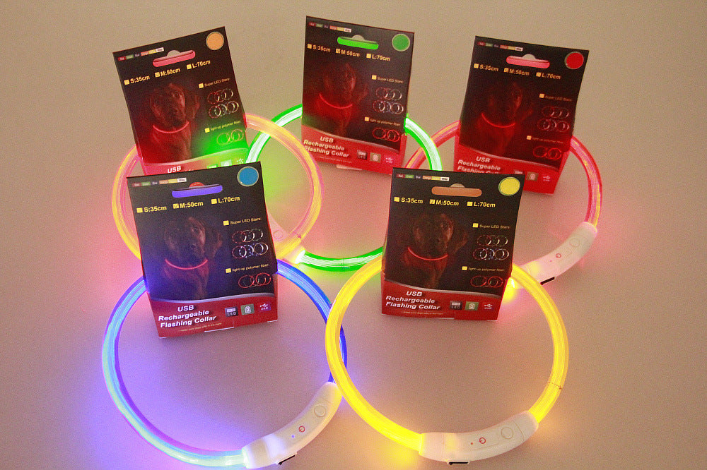 Neon Glowing Dog Rechargeable Collar