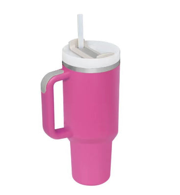 Vacuum Coffee Tumbler With Lid & Straw