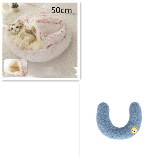 2 In 1 Plush Warm Winter Pet Bed