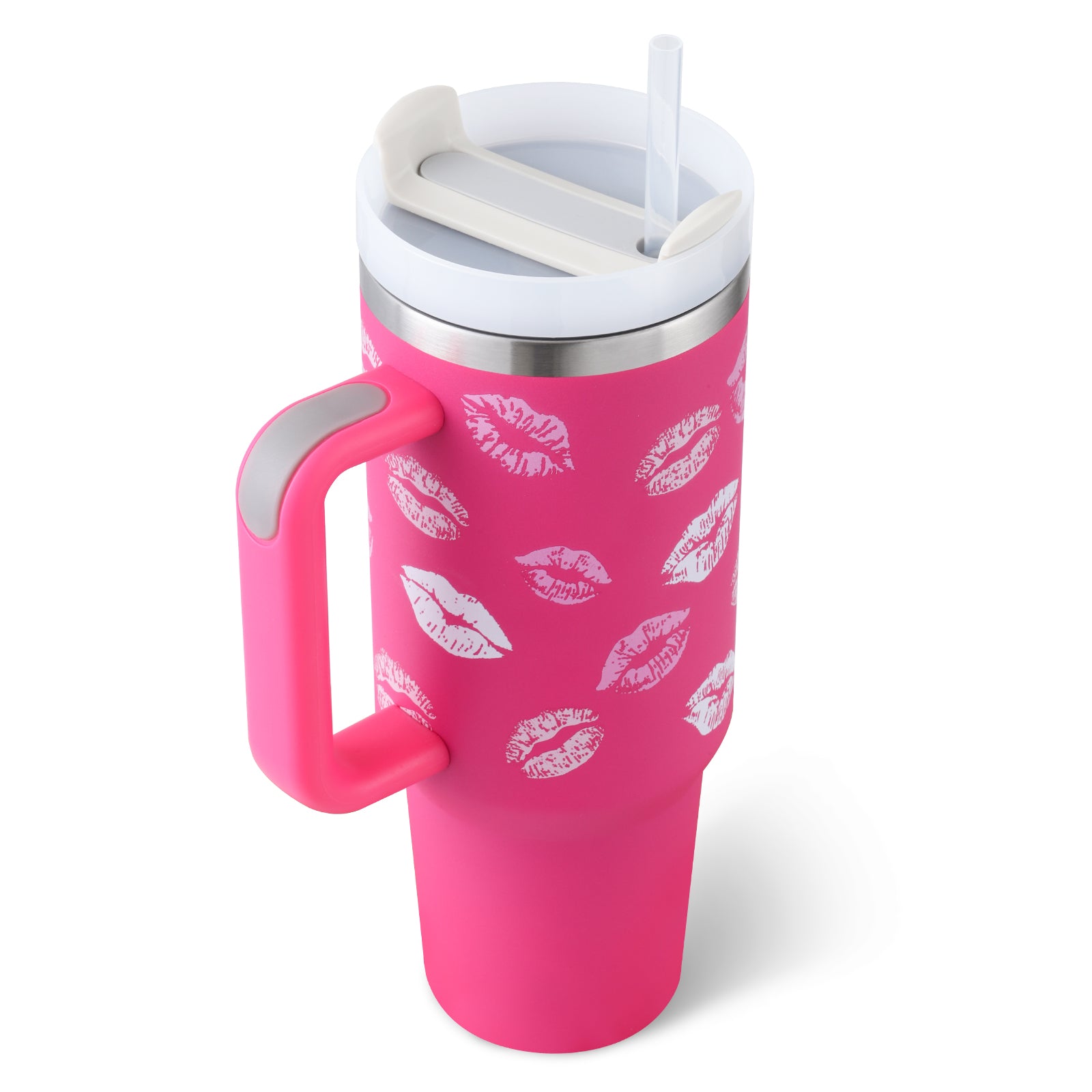 Vacuum Coffee Tumbler With Lid & Straw