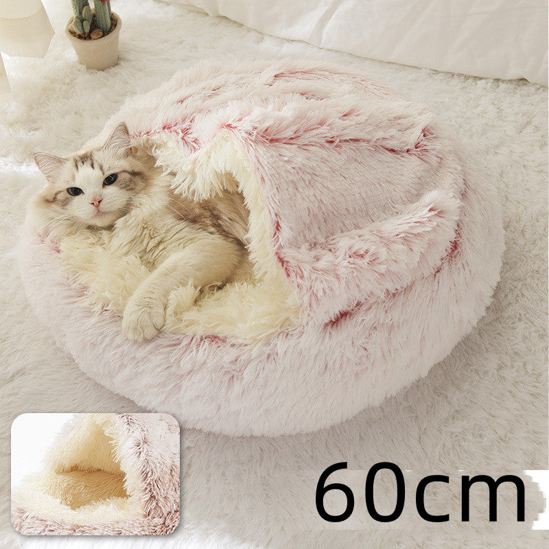 2 In 1 Plush Warm Winter Pet Bed