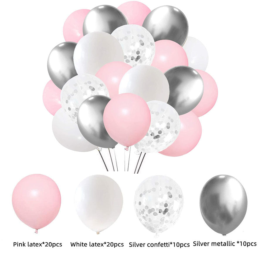 60PCs Latex Sequins Combination Balloons