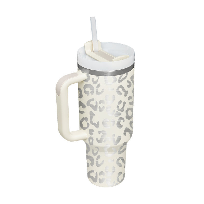 Vacuum Coffee Tumbler With Lid & Straw