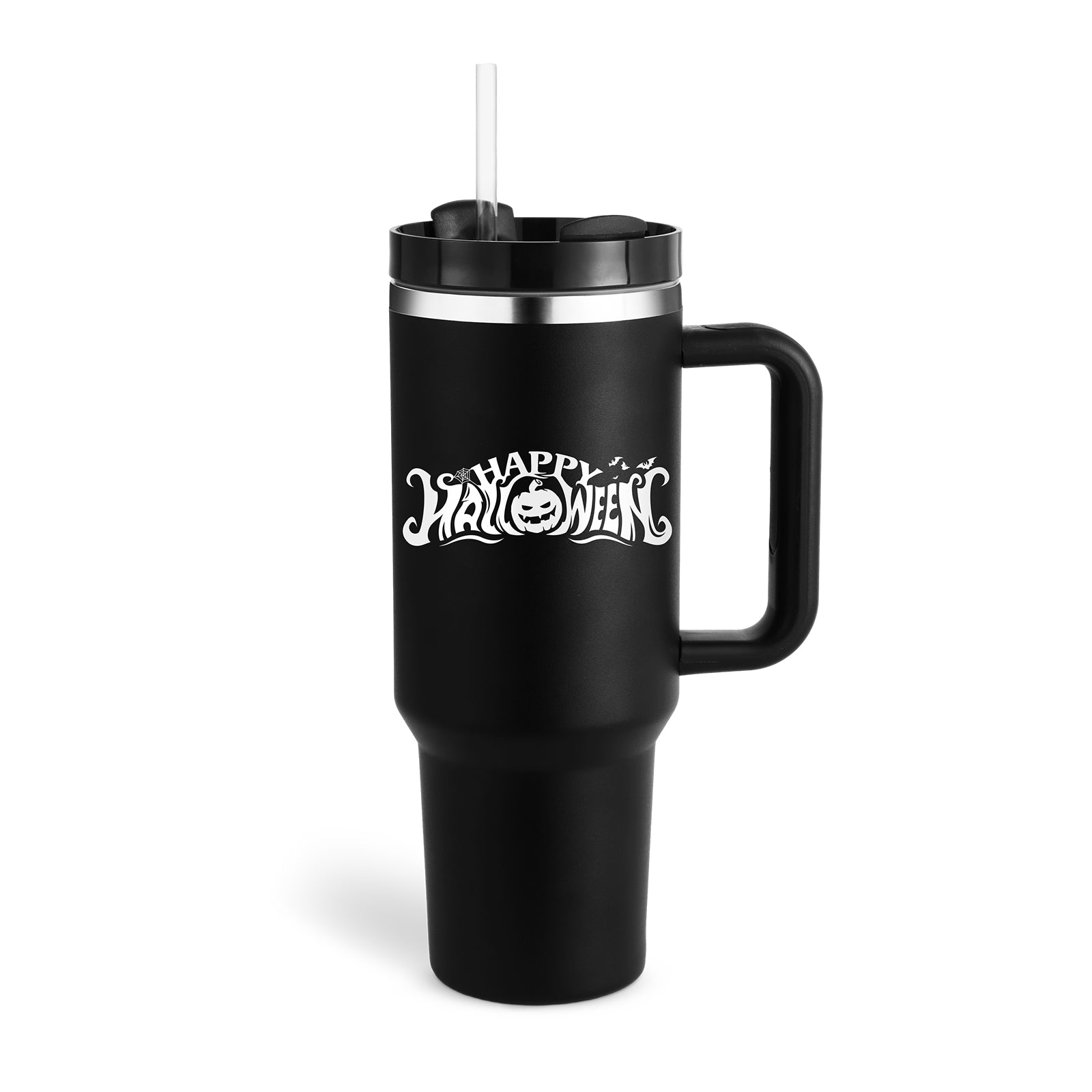 Vacuum Coffee Tumbler With Lid & Straw