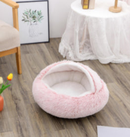 2 In 1 Plush Warm Winter Pet Bed