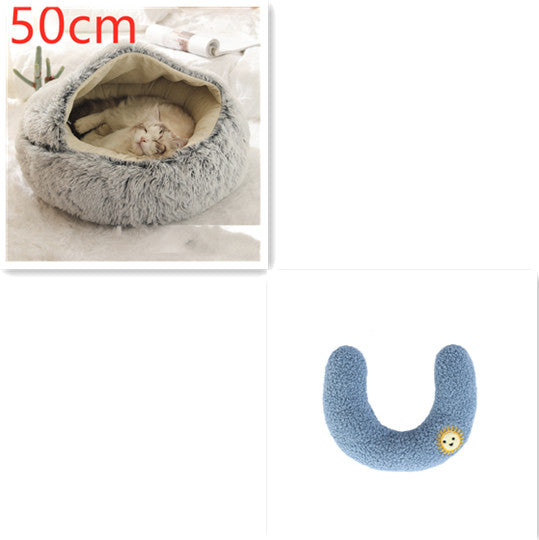 2 In 1 Plush Warm Winter Pet Bed